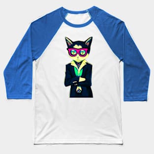 Cute Cat Baseball T-Shirt